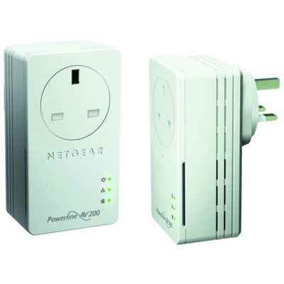 Buy NETGEAR 200Mbps Powerline Nano Kit with Pass Through Sockets from ...