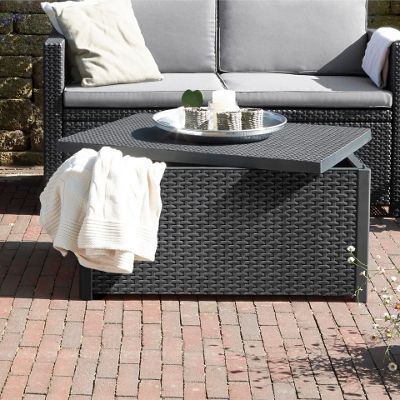 Buy Allibert Arica Graphite Grey Cushion Storage Table from our Rattan