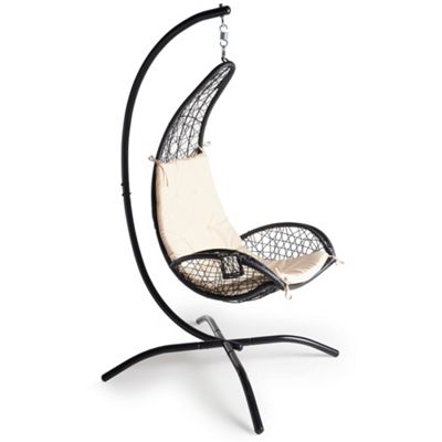 Buy Vonhaus Rattan Hanging Chair With Stand Outdoor