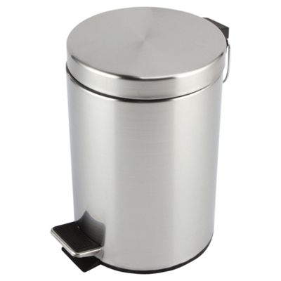 Buy Brushed Chrome 3L Bathroom Bin from our Bathroom Bins range - Tesco