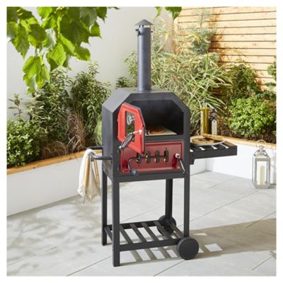 Buy Tesco Charcoal Multifunction Pizza Oven with Side Shelf from our ...