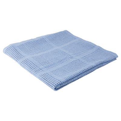 Buy Tesco Moses Basket Cellular Baby Blanket, Blue from our Baby