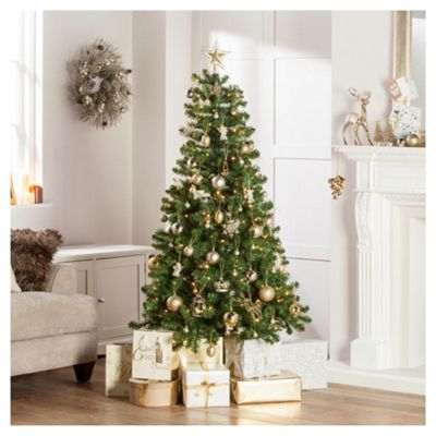 Buy Western Pine Pre-Lit 6ft Christmas Tree, Tesco from our Christmas ...