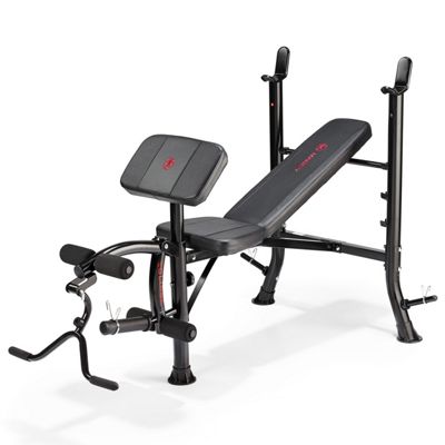 Buy Marcy Eclipse BE1000 Barbell Weight Bench with Arm Curl Pad & Leg ...