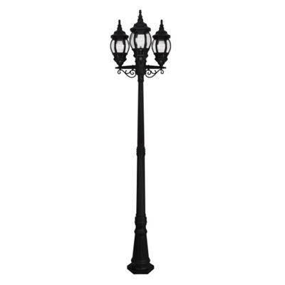 Buy Windsor IP44 Outdoor Three Way Lamp Post in Matt Black from our