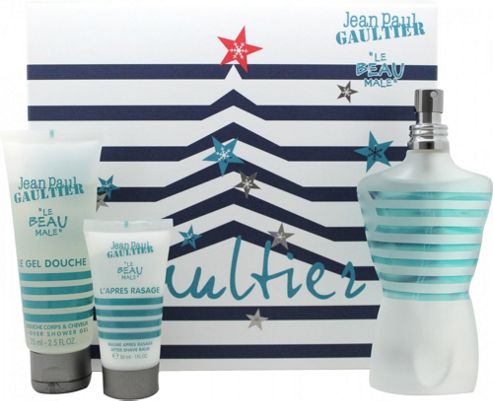 Buy Jean Paul Gaultier Le Beau Male Gift Set 125ml EDT Spray + 75ml Shower Gel + 30ml Aftershave 