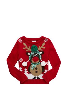 Buy Tesco F&F Rudolph Pom-Pom Light-Up Christmas Jumper from our ...