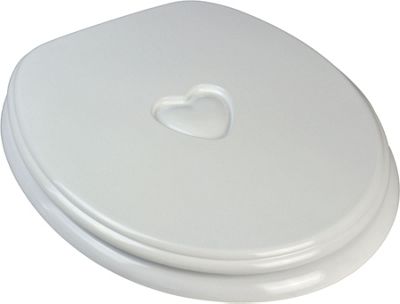 Buy Harbour Housewares White Wooden Toilet Seat. Heart Design. from our