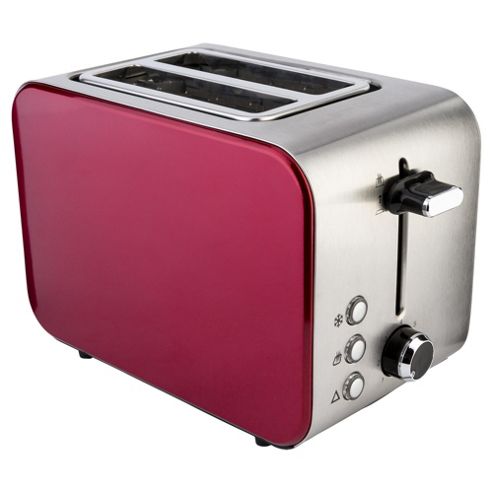 Buy Tesco 2 Slice Stainless Steel Toaster - Red from our Toasters range ...