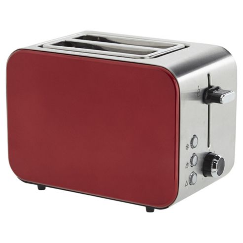 Buy Tesco 2 Slice Stainless Steel Toaster - Red from our Toasters range ...