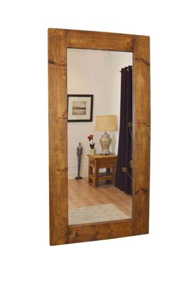 Buy Large Natural Solid Wood Wall Mirror 6Ft X 3Ft (183Cm ...