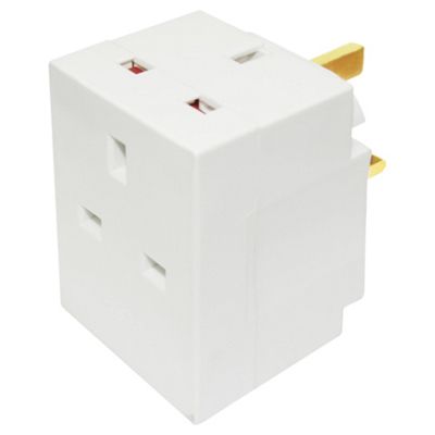 2 pin to 3 pin plug adaptor - tesco