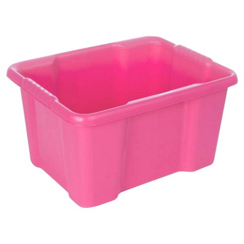 Buy Tesco Basics Pink 22L Heavy Duty Storage Crate from our Boxes range ...