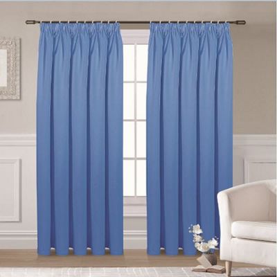 Buy Ripon Thermal Blackout Curtains 66 x 54 - Blue from our Pencil ...