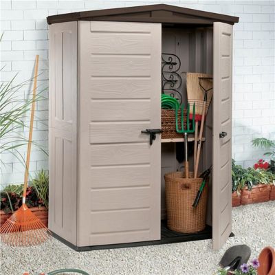 Buy Keter Woodland High 5 x 3 Plastic Garden Shed from our 
