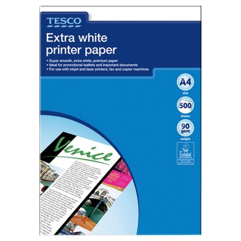 Buy Tesco A4 Extra White 90Gsm Paper, 500 Sheets from our Sketchbooks ...