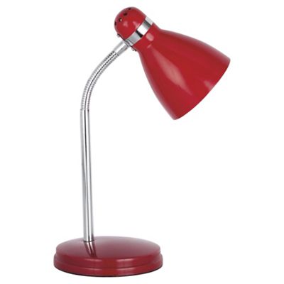 Buy Tesco Lighting Metal Desk Lamp, Red from our Table, Desk & Bedside ...