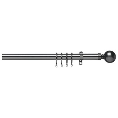 Buy 29mm Metal Curtain Pole Ball Finial, Black Nickel 180cm from our ...