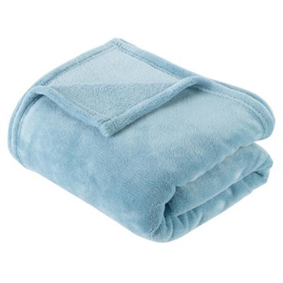 Buy Tesco Supersoft Throw, Duck Egg from our Throws, Blankets ...