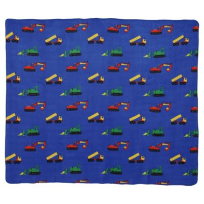 Buy Tesco Kids Trucks And Diggers Fleece Blanket, Blue from our Kids