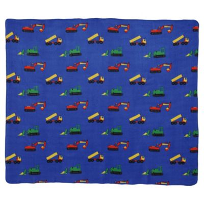 Buy Tesco Kids Trucks And Diggers Fleece Blanket, Blue from our Kids