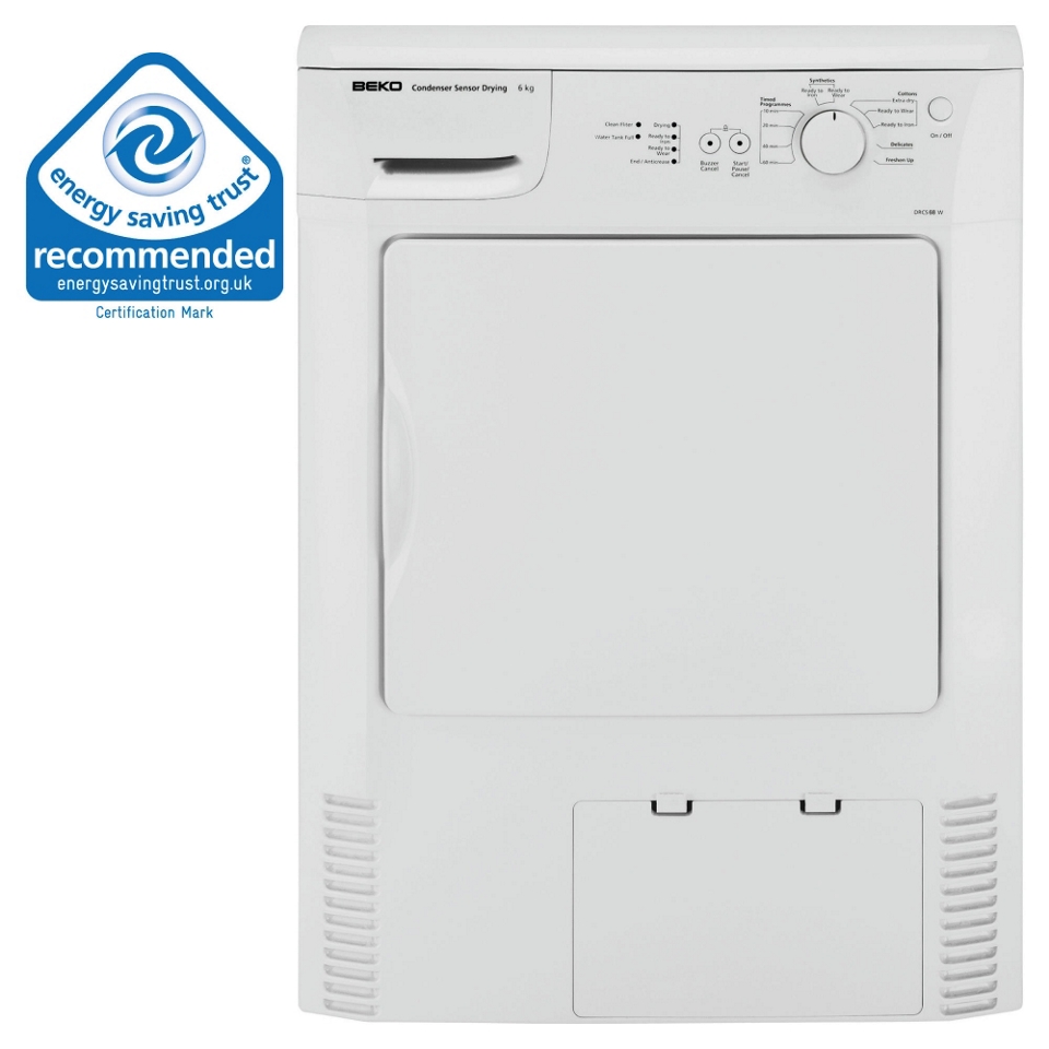 beko drcs68 white condenser tumble dryer catalogue number 206 4893 