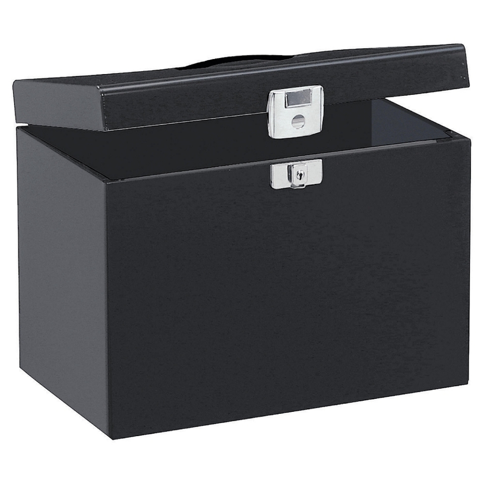 Metal File Box, Black