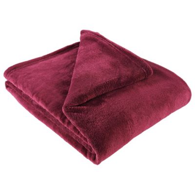 Buy Tesco Supersoft Throw, Plum from our Throws, Blankets & Bedspreads ...