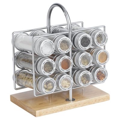 Buy Chrome and Wood Spice Rack from our Spice Racks & Mills range - Tesco