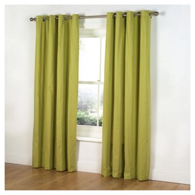 Buy Tesco Plain Canvas Unlined Eyelet Curtains W117xL137cm (46x54 ...