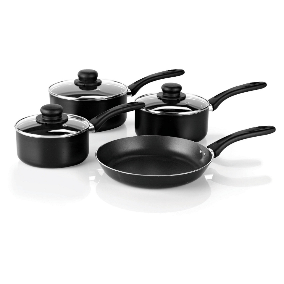 Tesco Aluminium Non Stick 3 Piece & 25Cm Frypan