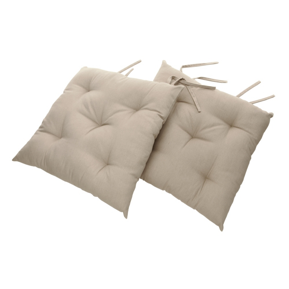 Tesco Taupe Seat Pads, 2 Pack