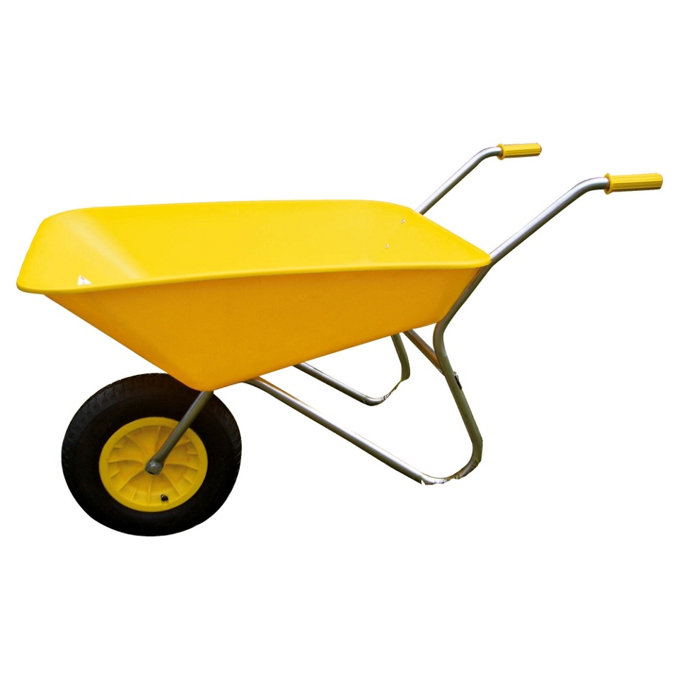 Threeway Bull Barrow Picador Plastic Wheelbarrow   Yellow