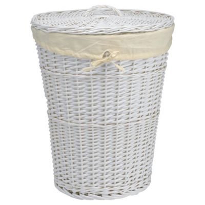 Buy Tesco Wicker Laundry Basket White from our Laundry Baskets & Bins ...