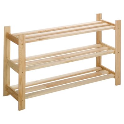 Buy Solid Pine 3 Tier Shoe Rack from our Shoe Storage ...