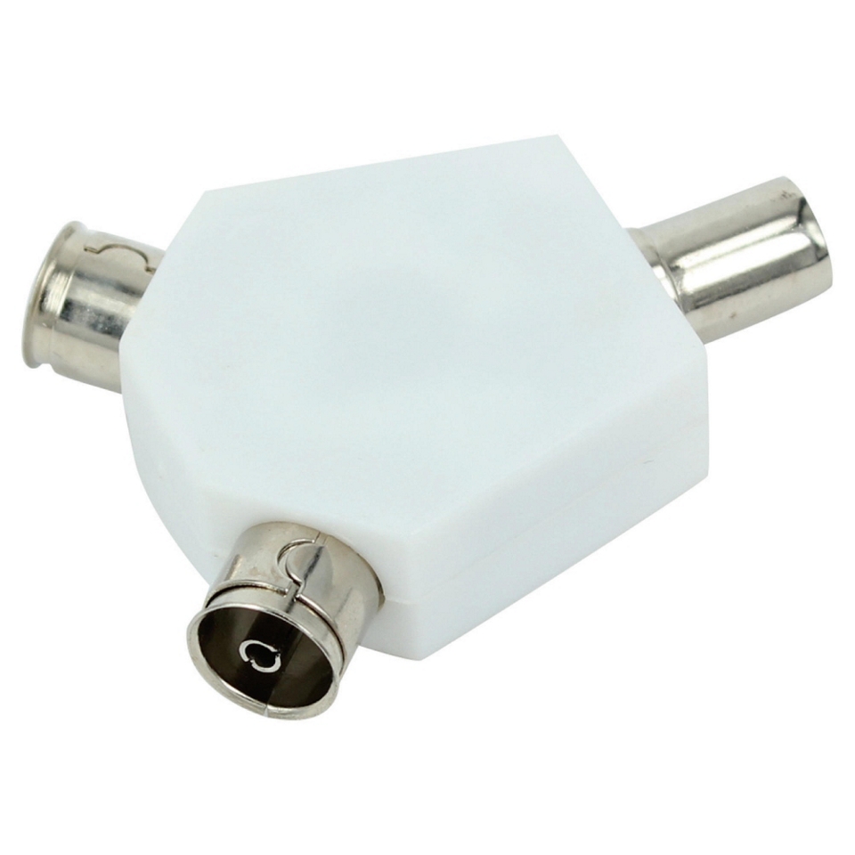 Tesco Aerial Cable Splitter   White