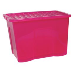 Buy Wham Crystal 80L box with lid from our Crates & Boxes range - Tesco