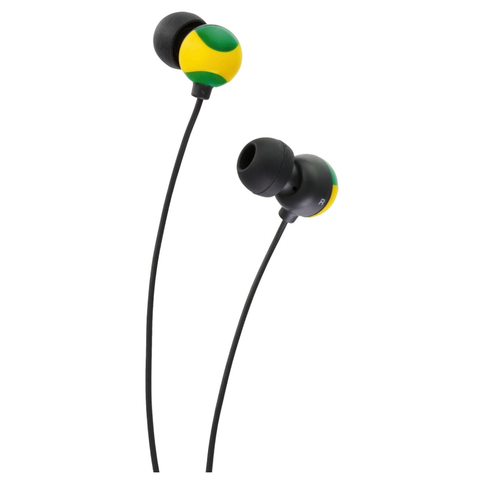 JVC Graffitii In Ear Headphones Blue and White/Yellow and Green