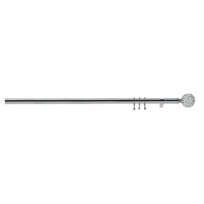 Buy Premium Extendable Metal Curtain Pole With Diamante Ball Finial 25 ...
