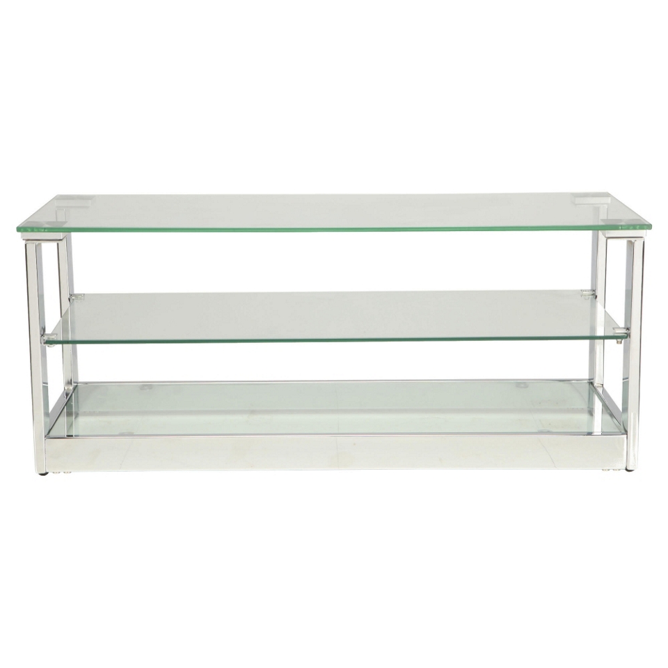 Saturn Tv Unit, Chrome & Glass