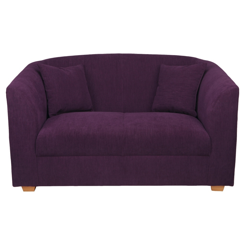 Stonebridge Small Fabric Sofa, Aubergine