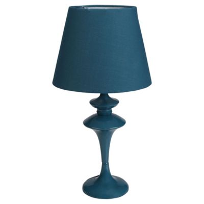 Buy Tesco Lighting Funky Spindle Table Lamp, Teal from our Table, Desk ...