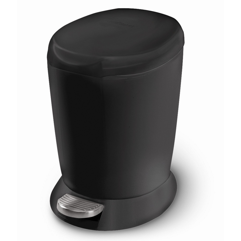 Litres Mini Plastic Pedal Bin   Black