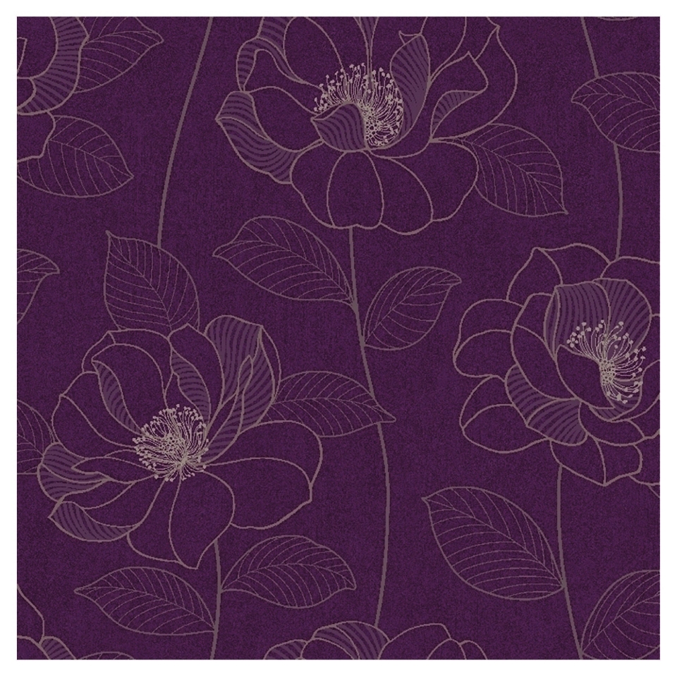 Buy Arthouse Mystique floral plum wallpaper from our Wallpaper range 