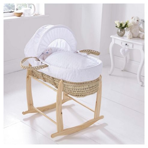 Buy Clair de lune Broderie Anglaise Moses Basket from our Moses Baskets ...