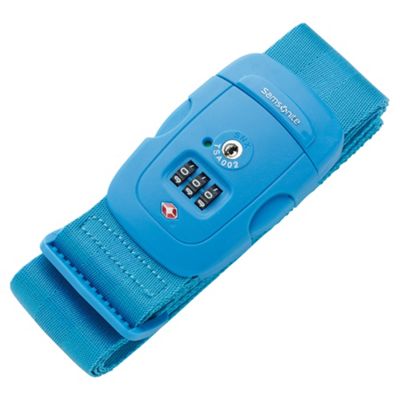 Buy Samsonite Suitcase Luggage Strap with 3-Dial Combination Lock, Blue ...