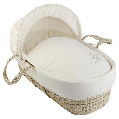 Buy Clair de Lune Starburst Palm Moses Basket, Cream from our Moses