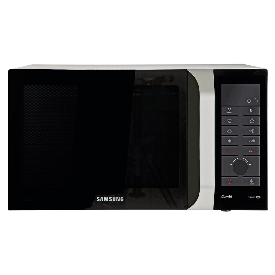 Samsung CE107F S Microwave   Black with silver handle   Black with 