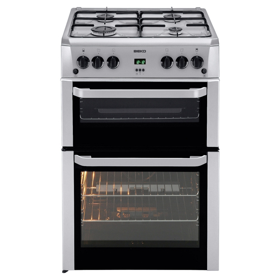 Buy Beko BDVG694SP Silver 60cm Gas Cooker with Double Oven from our 