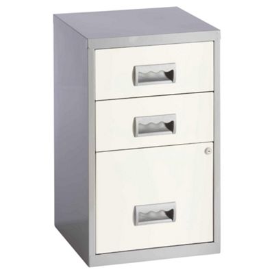 Buy Pierre Henry A4 3 Drawer Combi Filing Cabinet Silver With